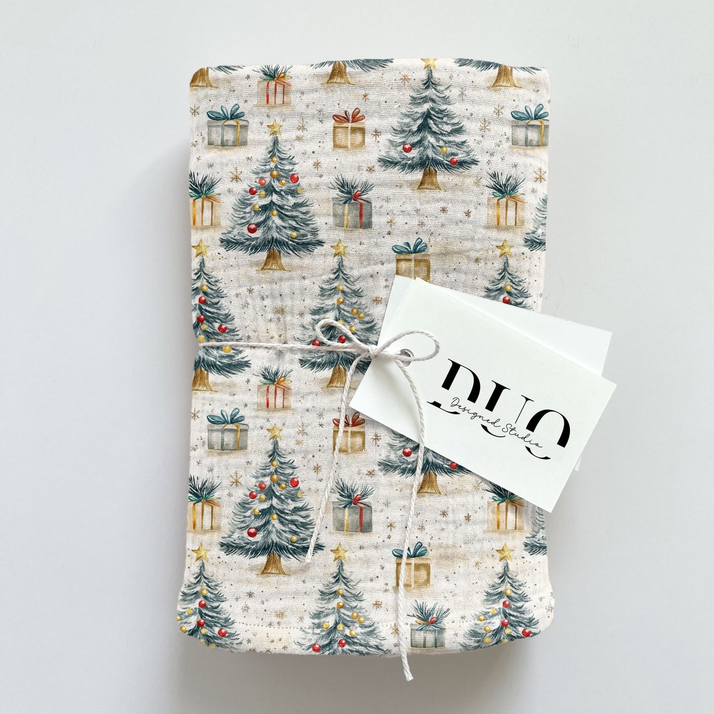 Glittery Christmas Trees Digital Seamless Pattern