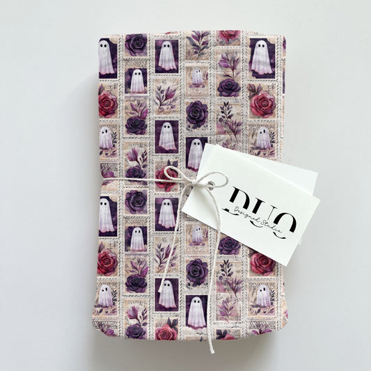 Gothic Floral Ghost Stamps Digital Seamless Pattern