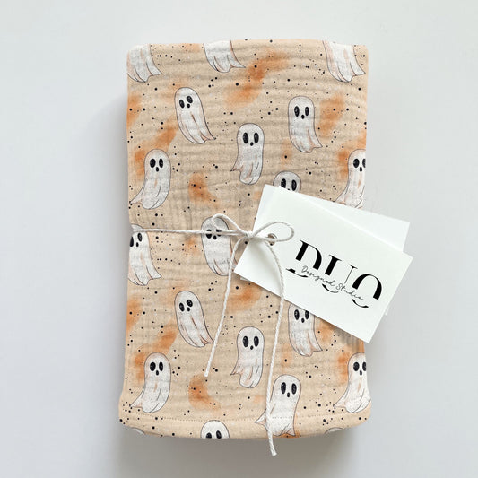 Halloween Ghosts Digital Seamless Pattern