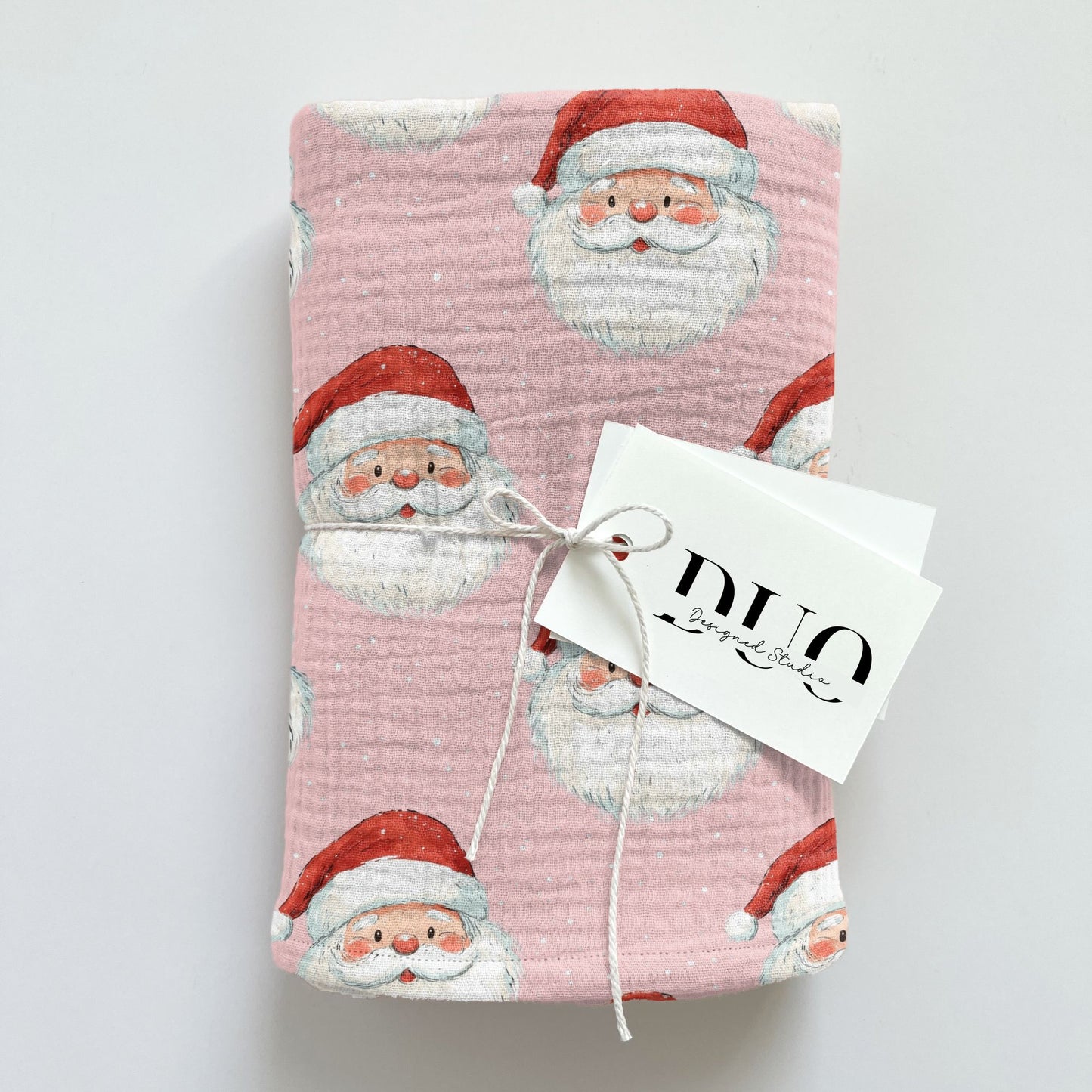 Pink Santa Claus Digital Seamless Pattern