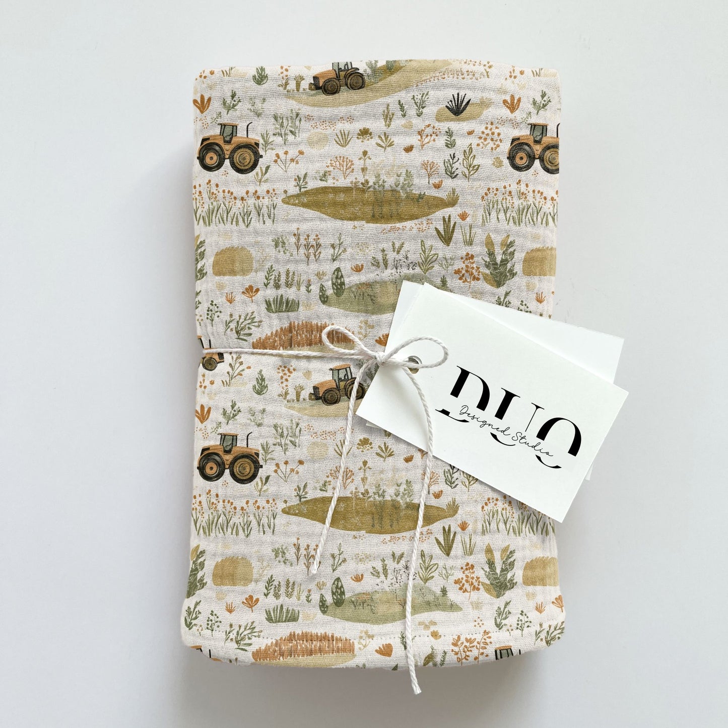 Harvest Time Tractors Digital Seamless Pattern
