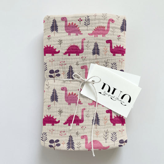 Hot Pink Dinos Digital Seamless Pattern