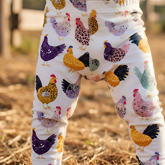 Animal Print Chickens Digital Seamless Pattern