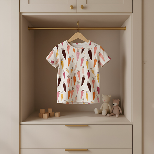 Cutesy Carrots Digital Seamless Pattern