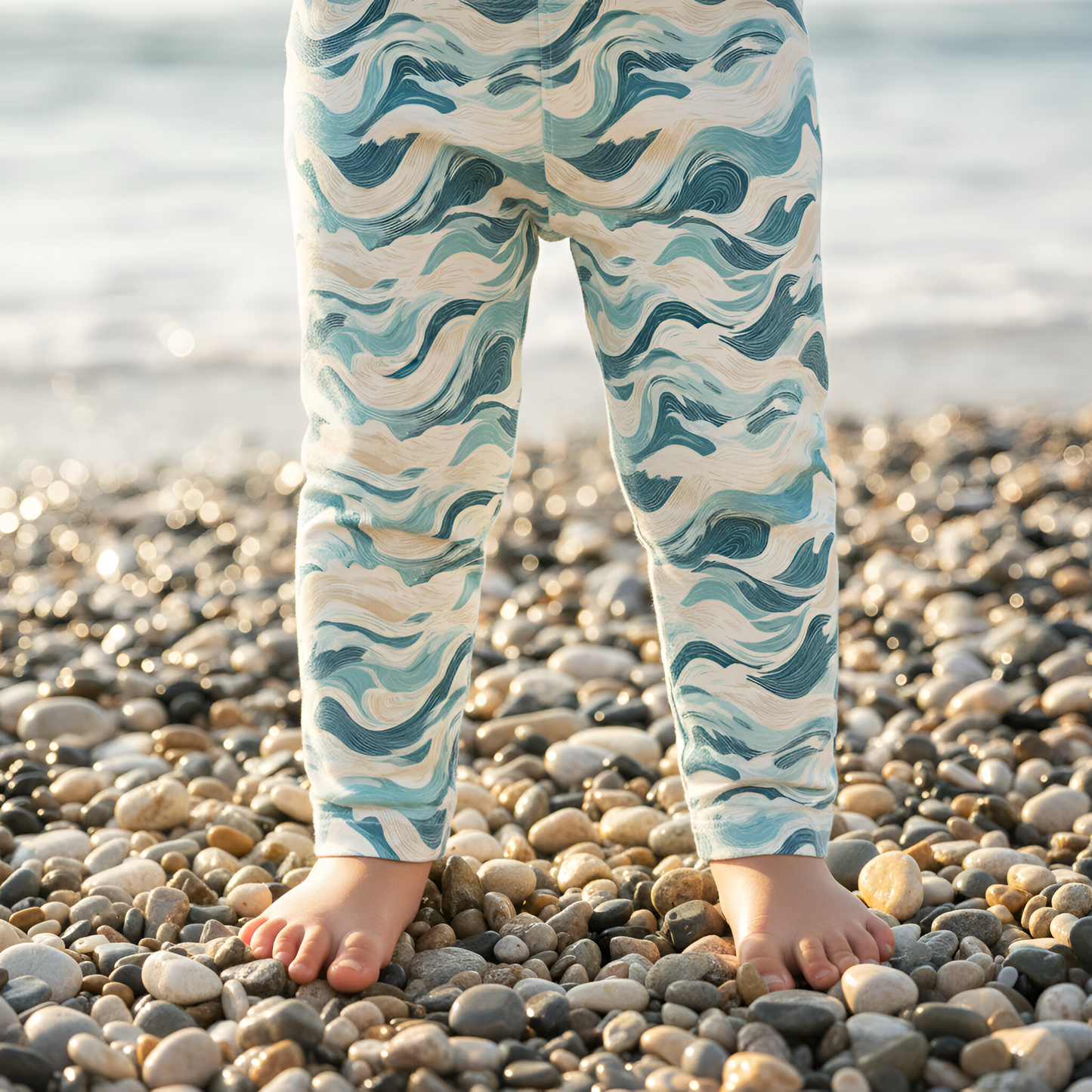 Flowing Waves Digital Seamless Pattern
