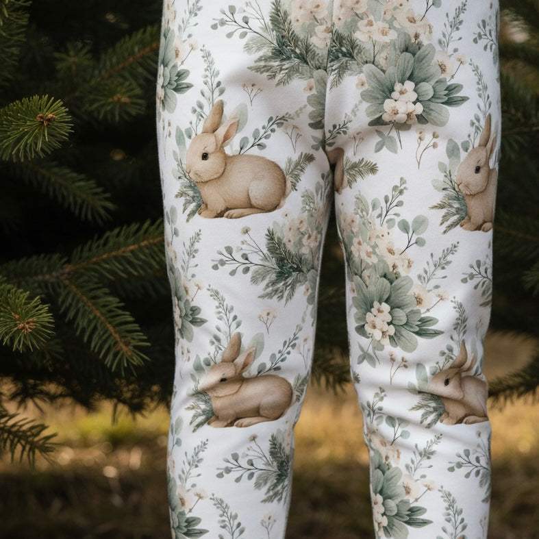Bunny in a Meadow Digital Seamless Pattern