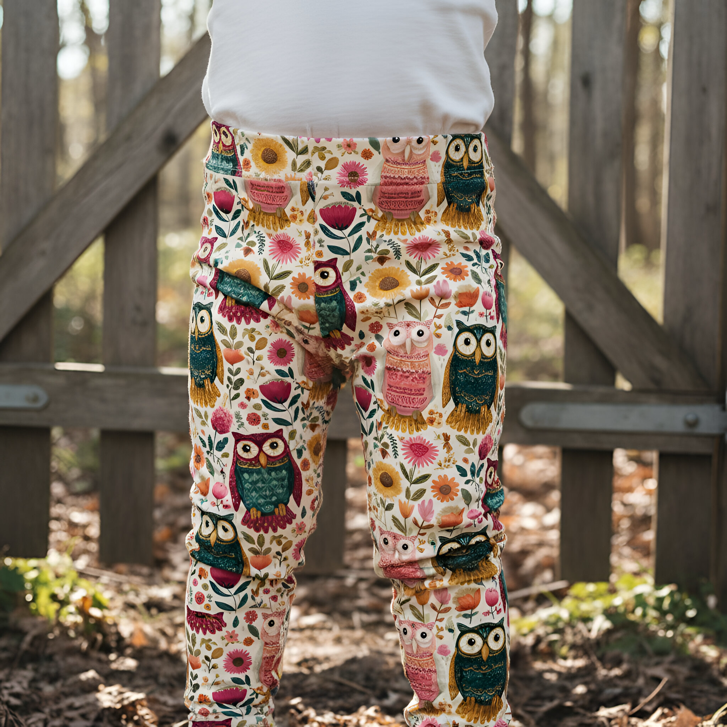 Folksy Baby Owls Digital Seamless Pattern