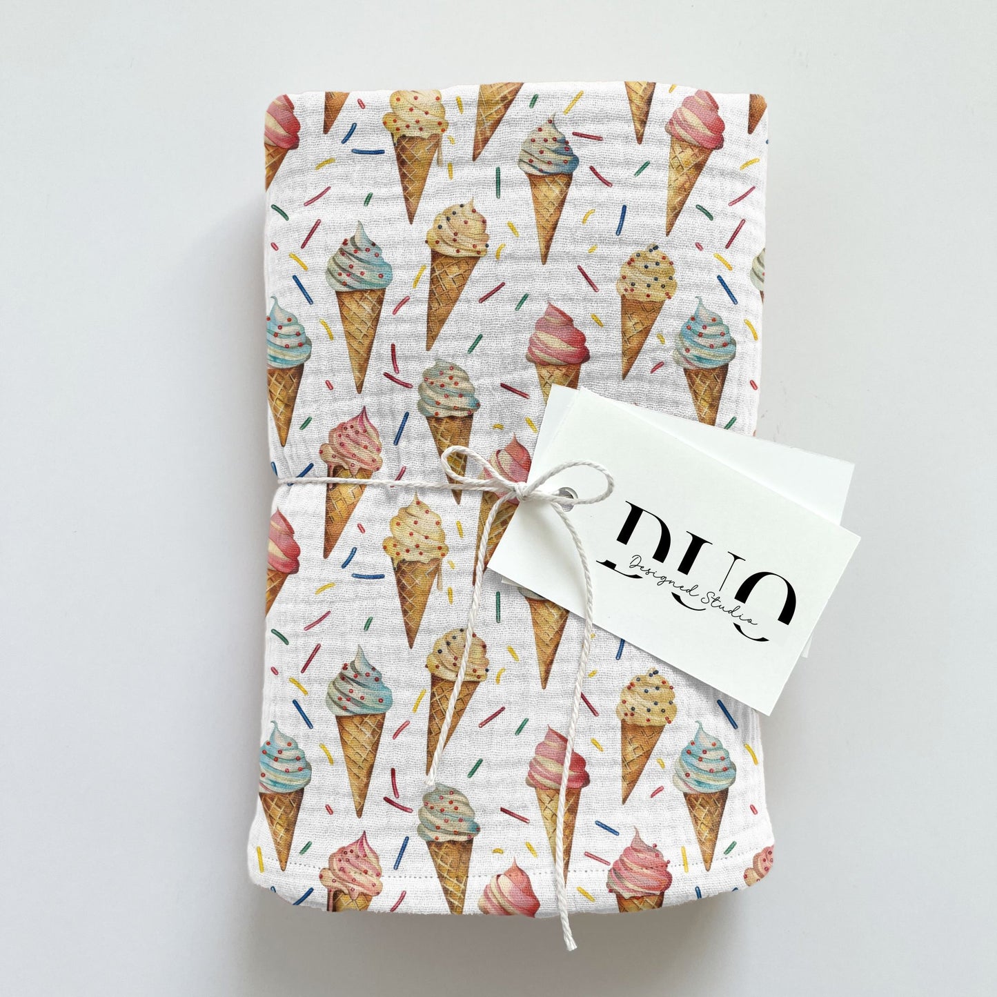 Ice Cream Sprinkles Digital Seamless Pattern - White