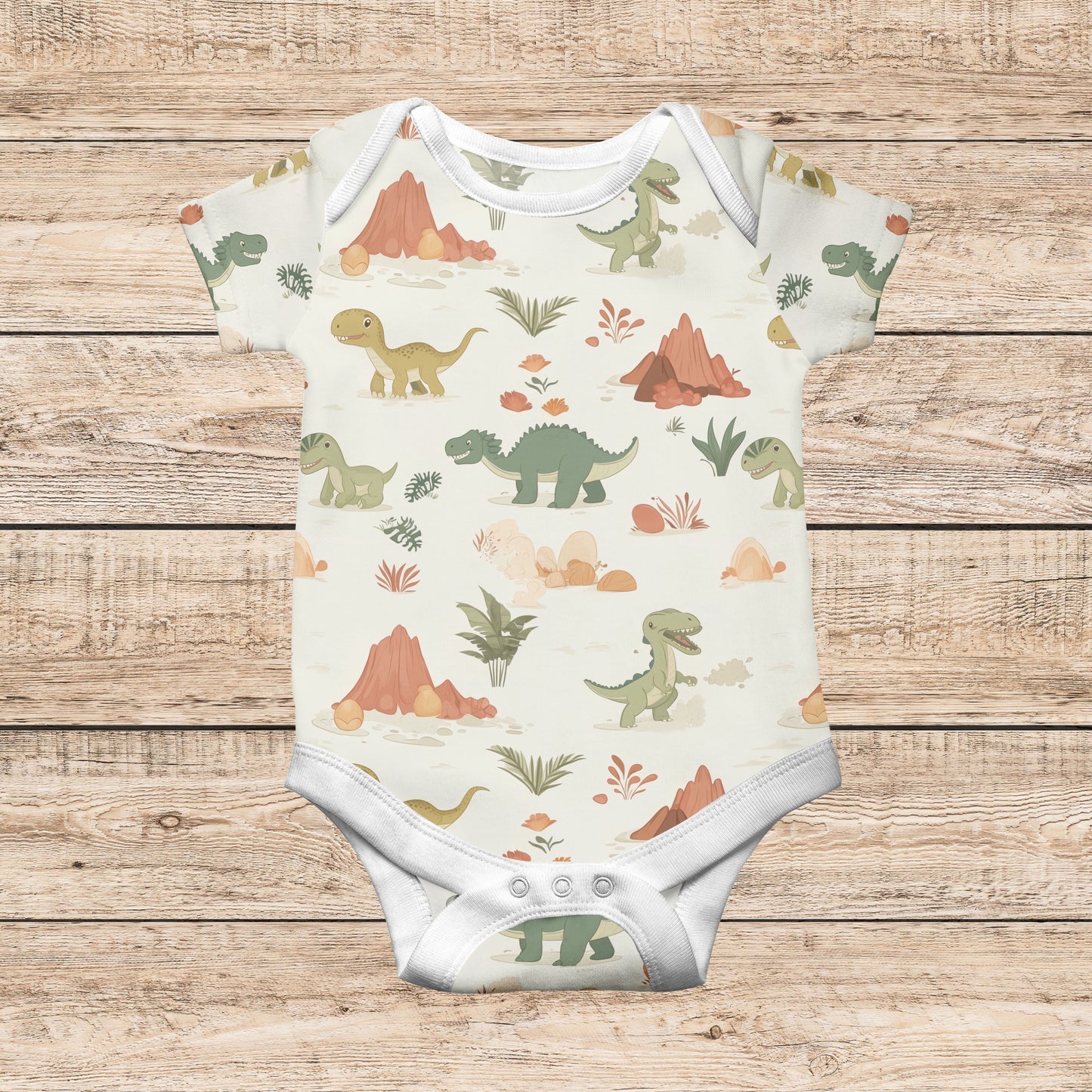 Jurassic Dinosaurs Digital Seamless Pattern