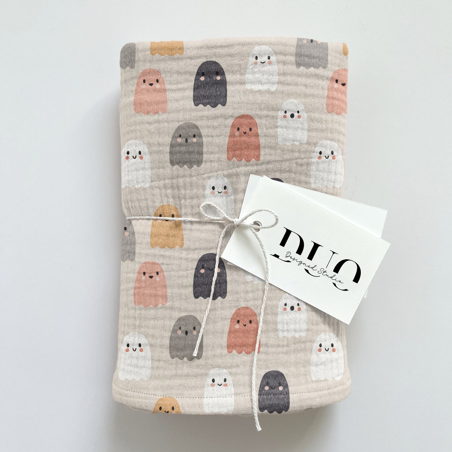 Kawaii Ghosts Digital Seamless Pattern