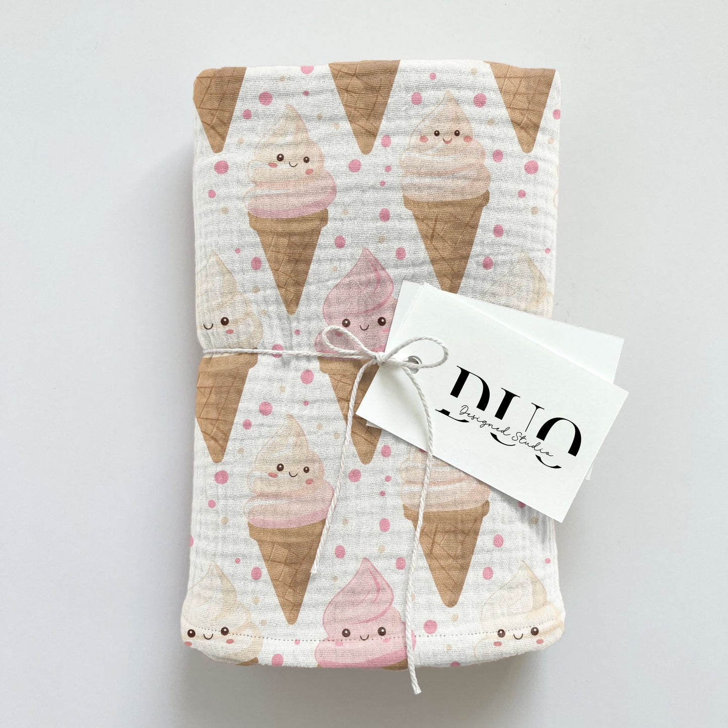 Kawaii Ice Creams Digital Seamless Pattern