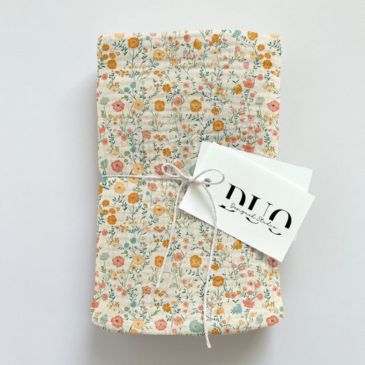Light Orange Ditsy Floral Digital Seamless Pattern