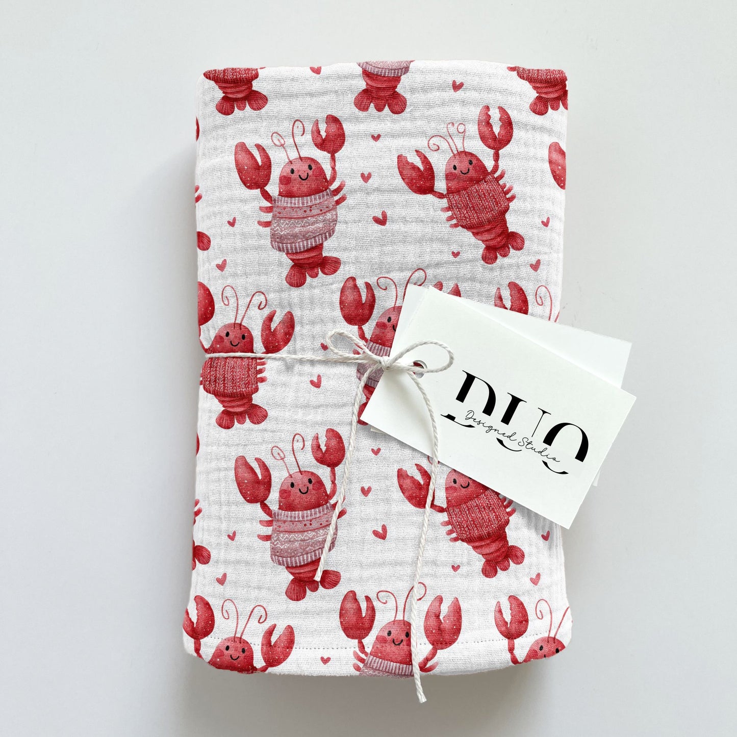 Love Heart Lobsters Digital Seamless Pattern