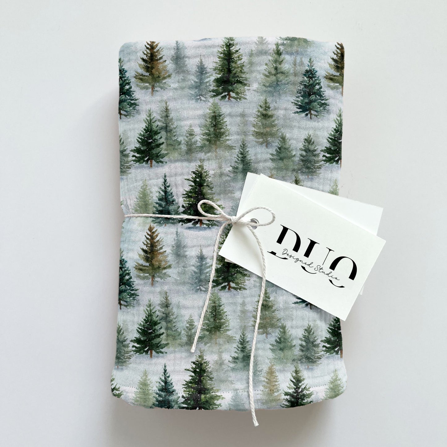 Snowy Christmas Trees Digital Seamless Pattern