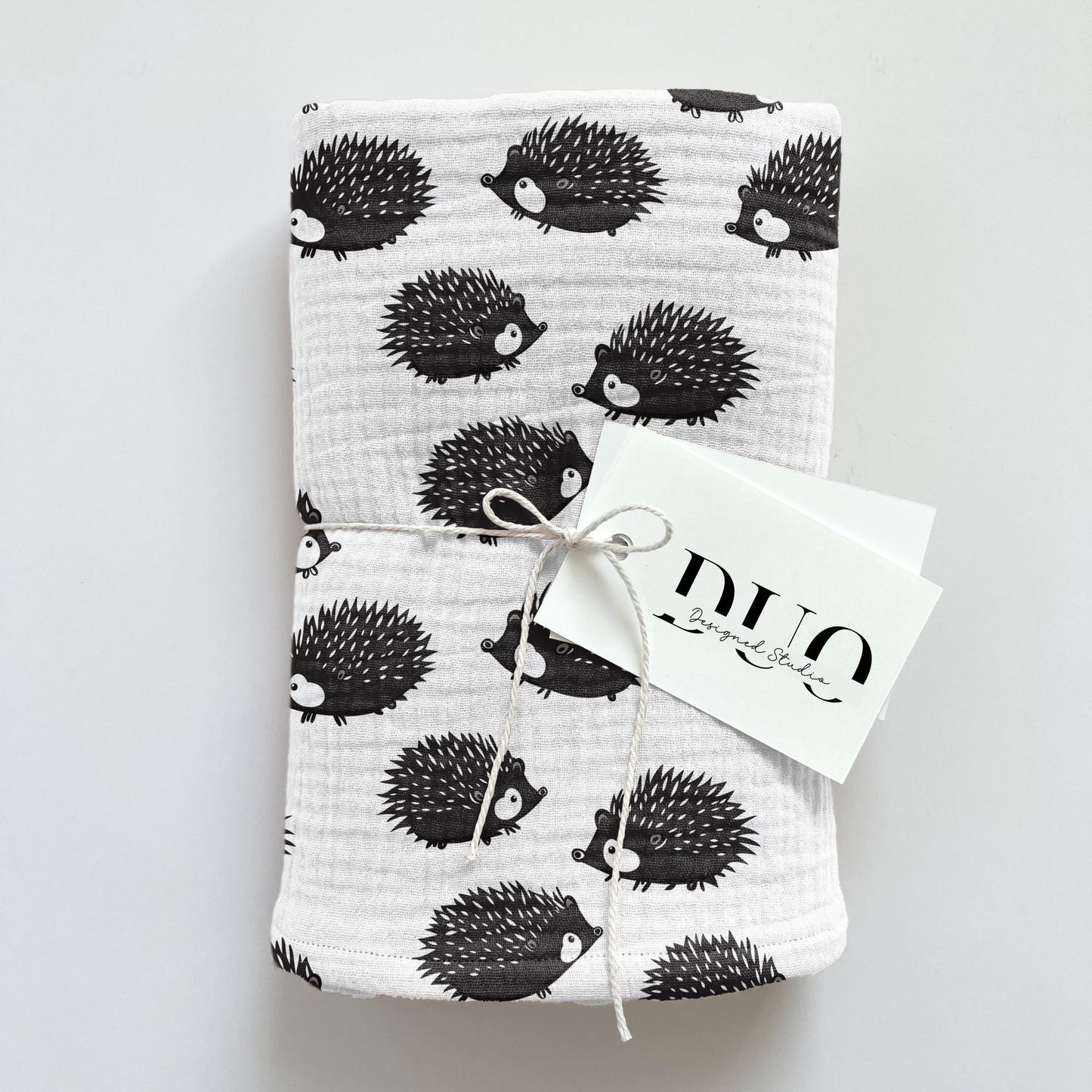 Mono Hedgehogs Digital Seamless Pattern