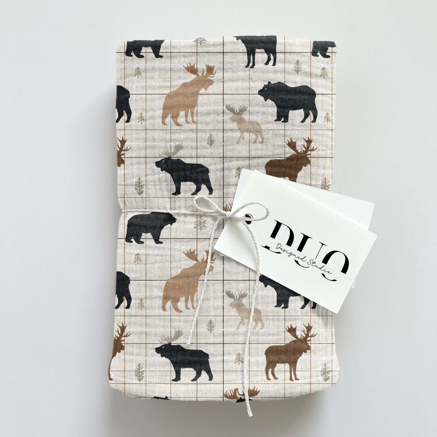 Moose & Bear Digital Seamless Pattern