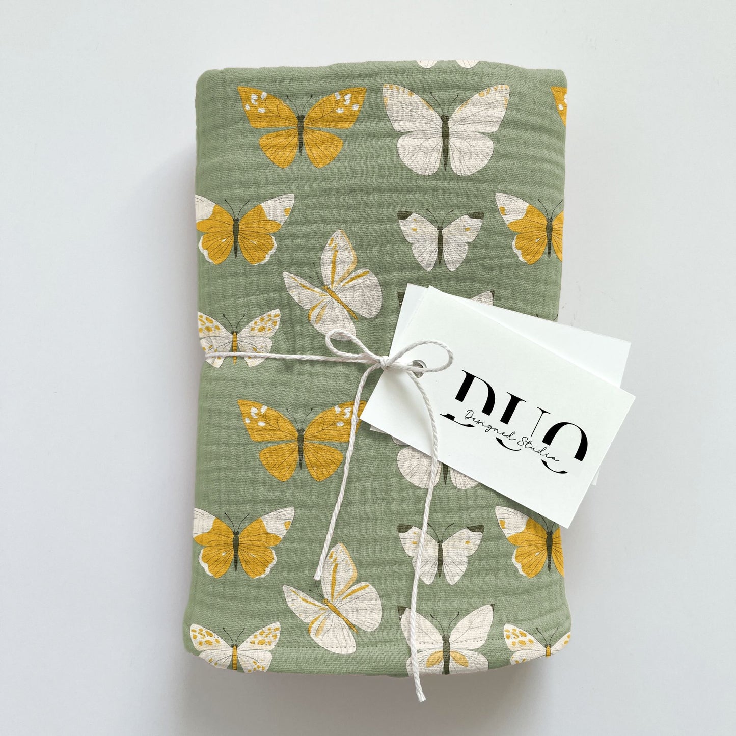 Mustard Butterflies Digital Seamless Pattern