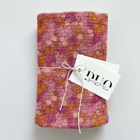 Mustard Pink Ditsy Floral Digital Seamless Pattern