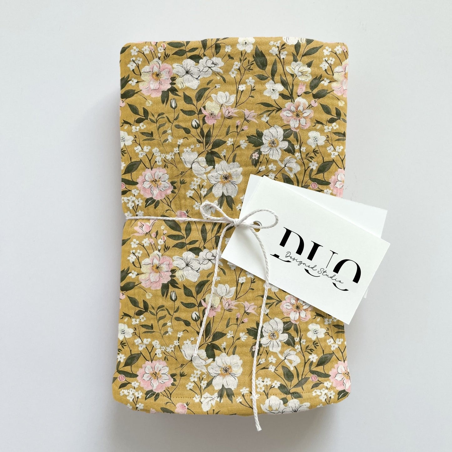 Mustard Pink Flowers Digital Seamless Pattern