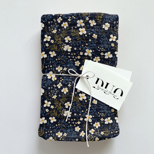 Navy Ditsy Floral Digital Seamless Pattern