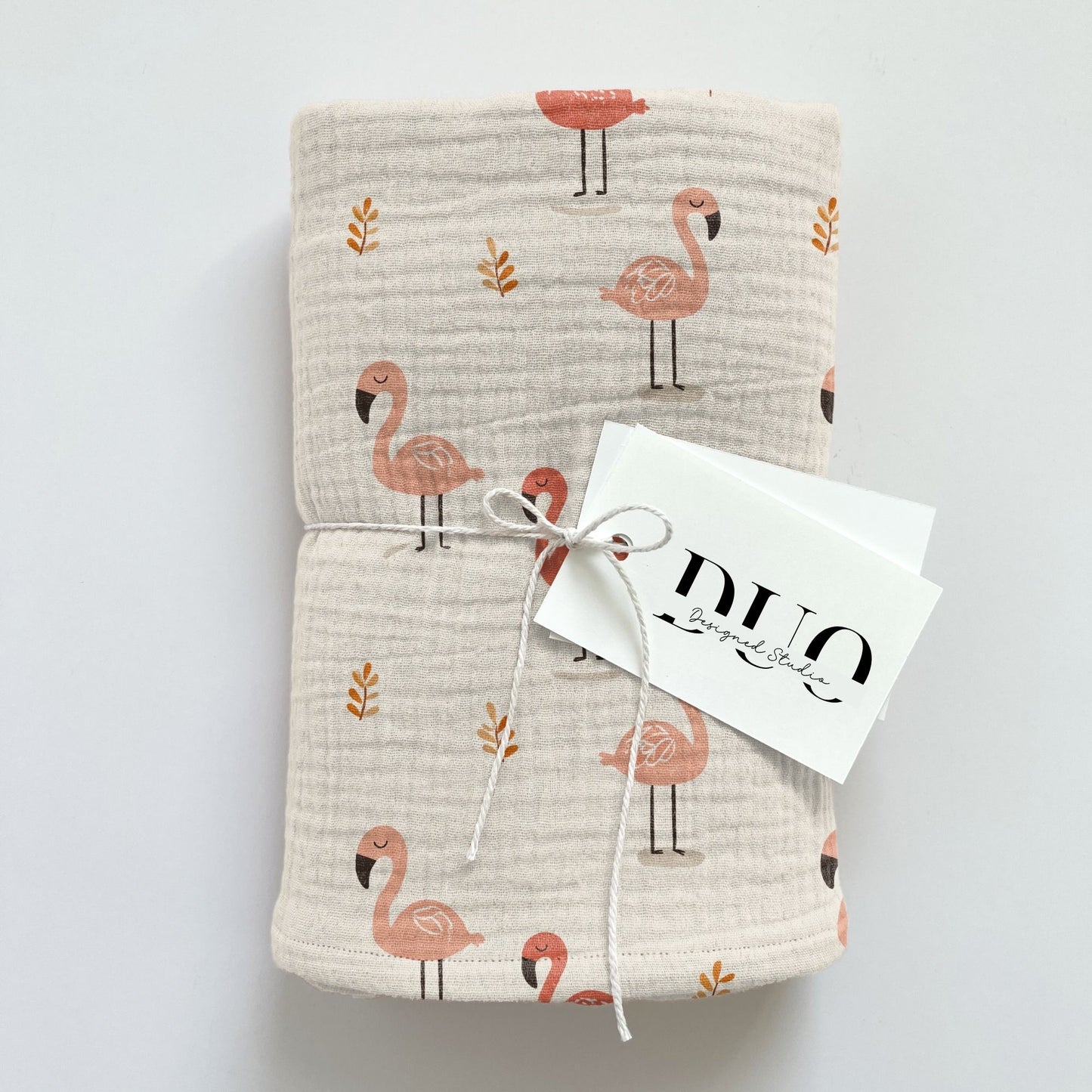 Neutral Cute Flamingos Digital Seamless Pattern
