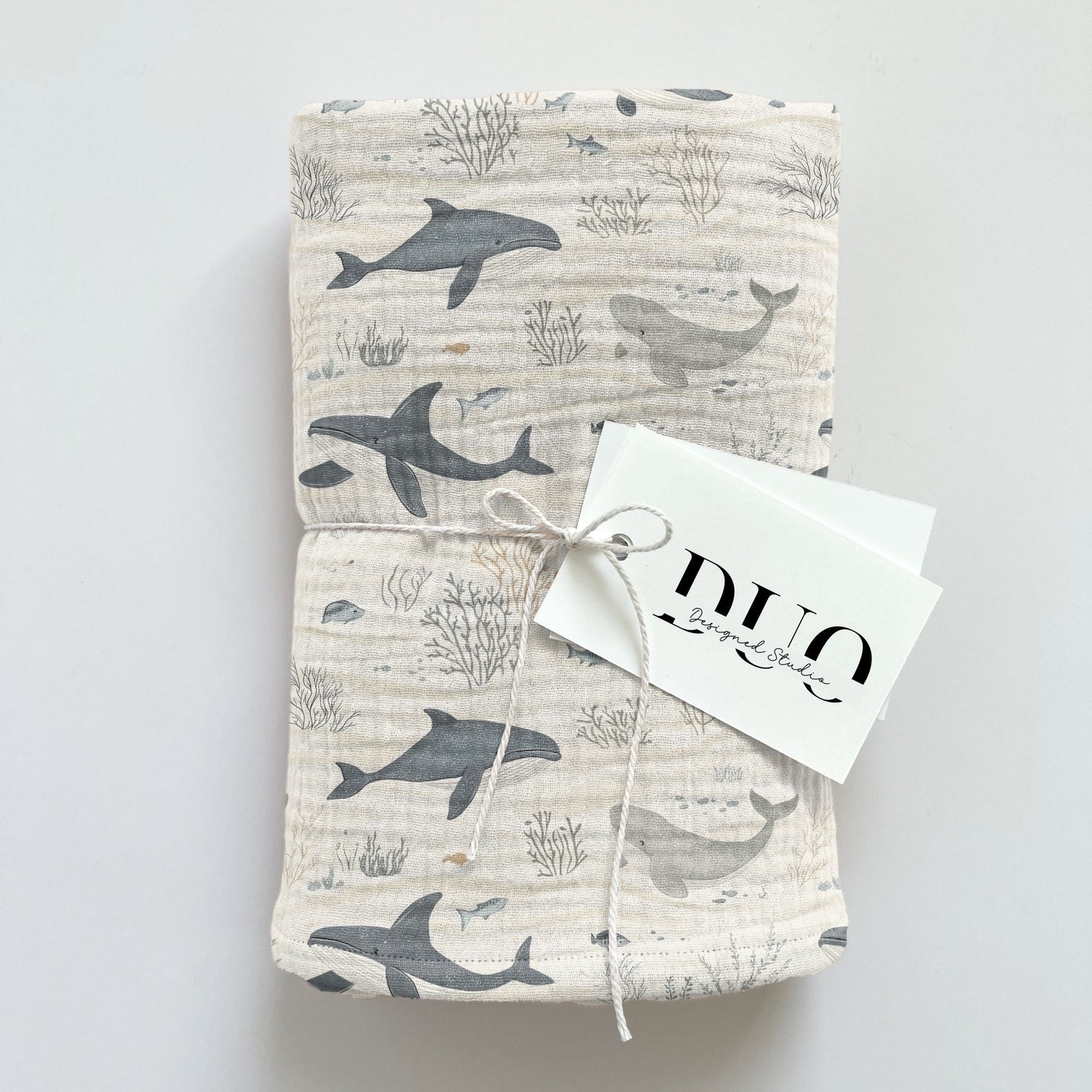 Ocean Whales Digital Seamless Pattern