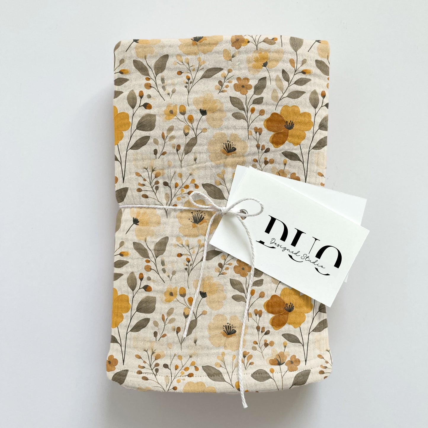 Ochre Blooms Digital Seamless Pattern