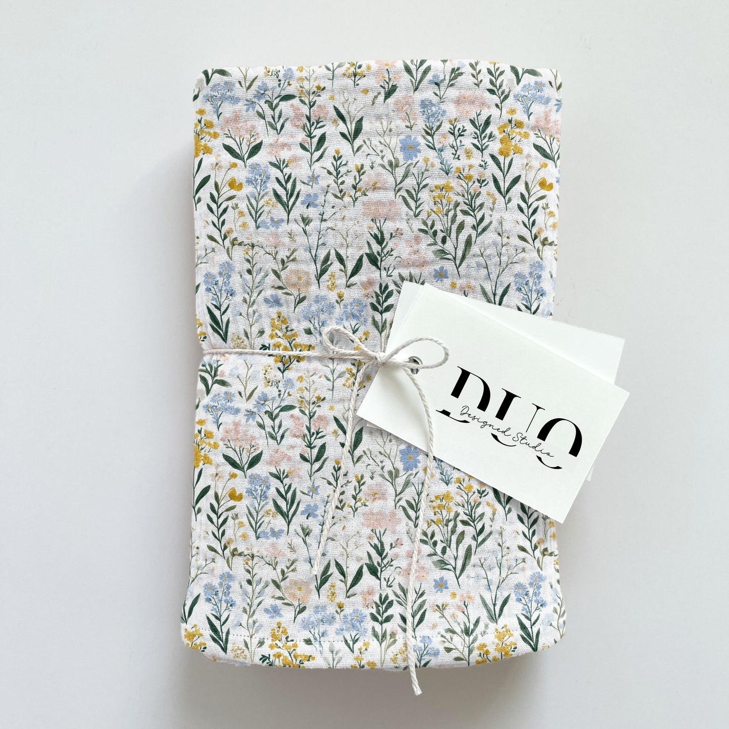 Pastel Blue Wildflowers Digital Seamless Pattern