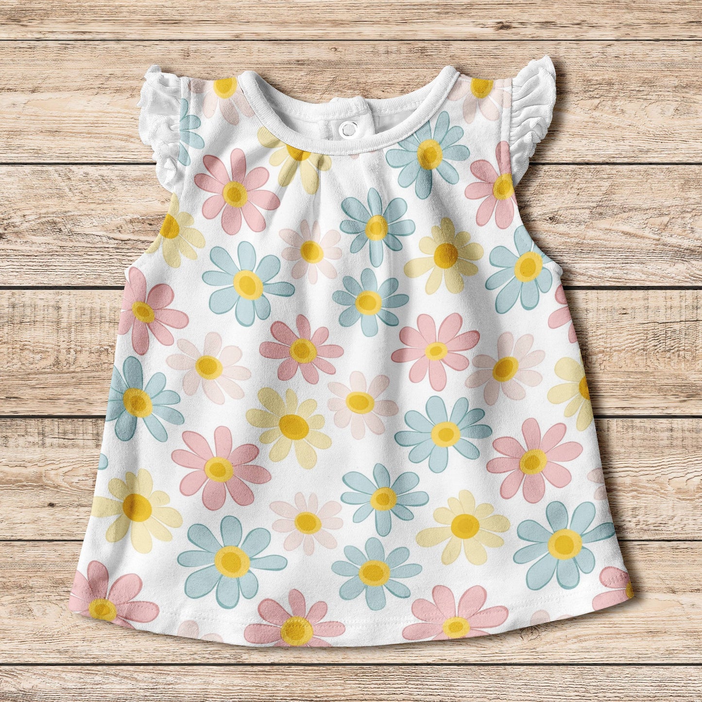 Pastel Daisies Digital Seamless Pattern