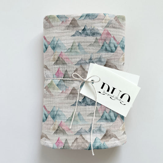 Pastel Mountains Digital Seamless Pattern