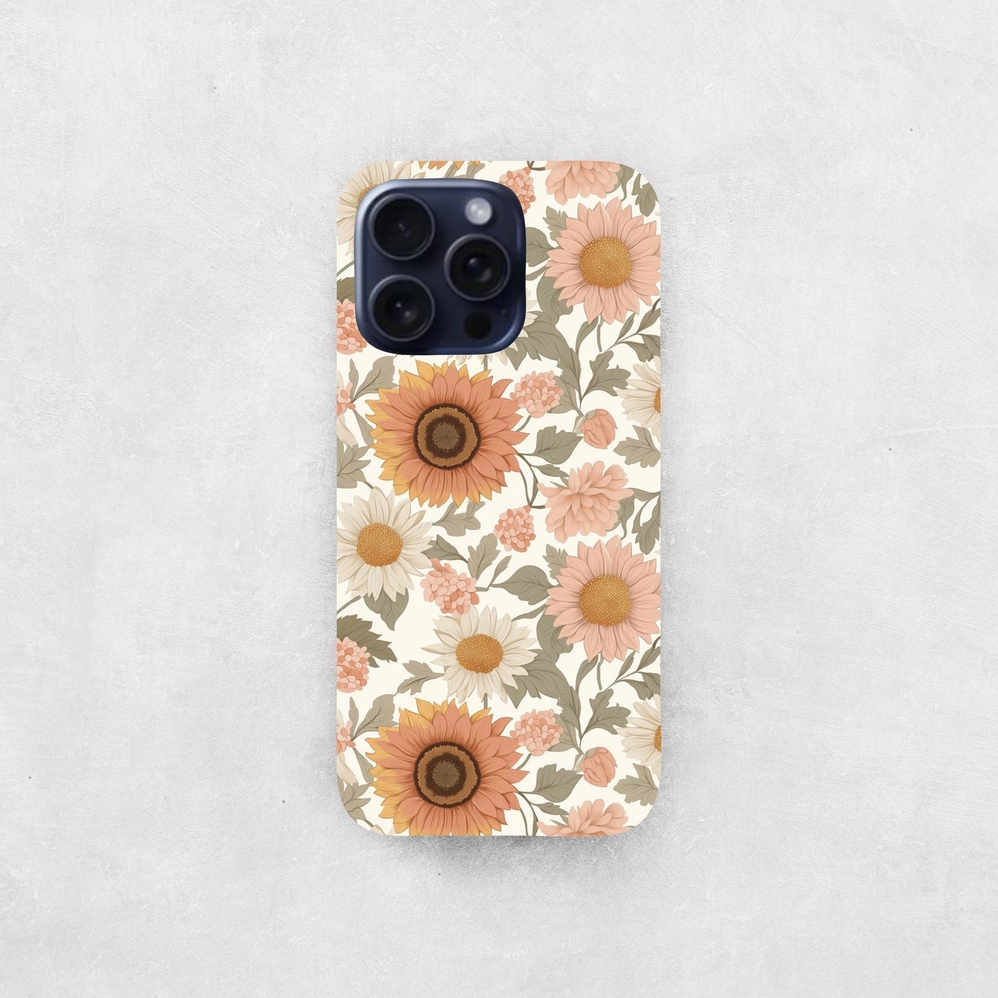 Pastel Sunflowers Digital Seamless Pattern
