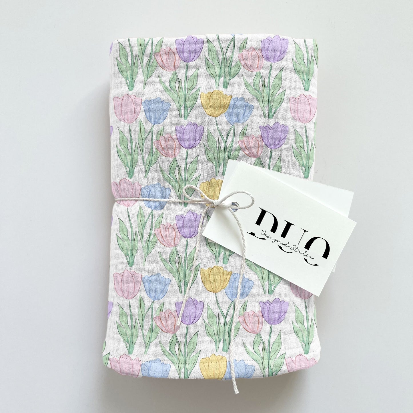 Pastel Tulips Digital Seamless Pattern