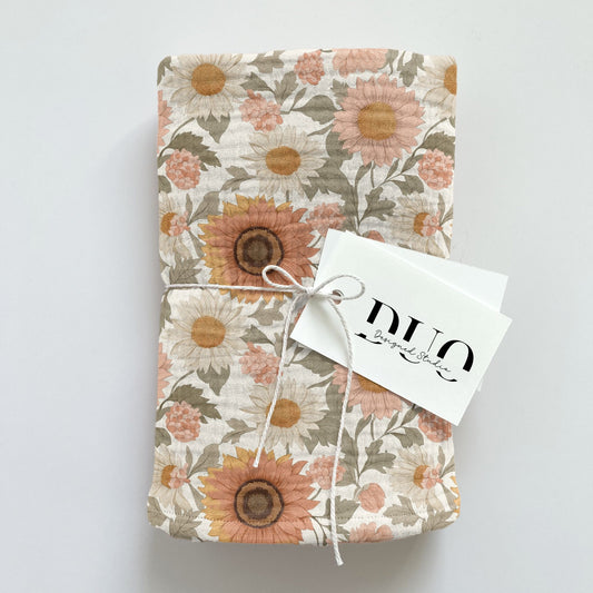 Pastel Sunflowers Digital Seamless Pattern