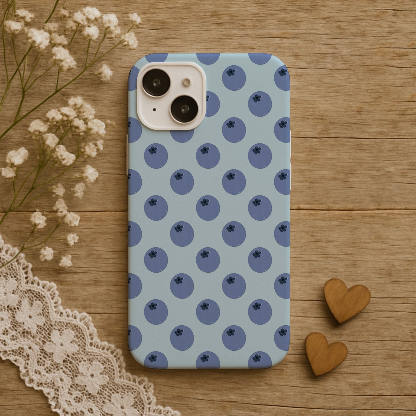 Blueberries on Blue
