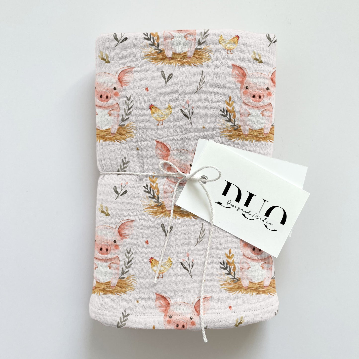 Pig & Chicken Digital Seamless Pattern