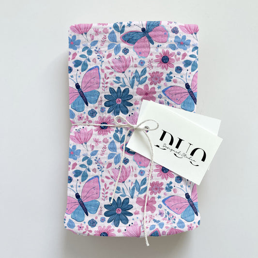 Pink & Blue Butterflies Digital Seamless Pattern