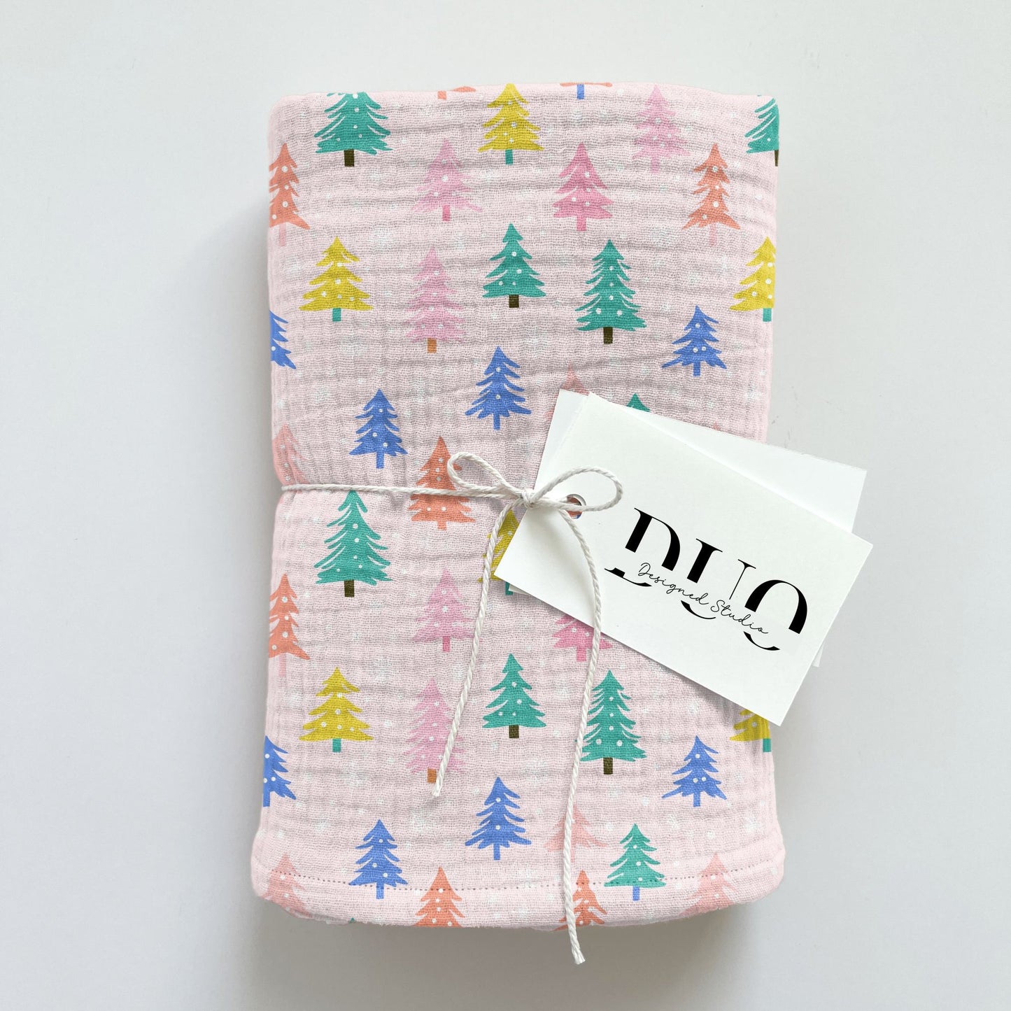 Bright Pink Christmas Trees Branches Digital Seamless Pattern