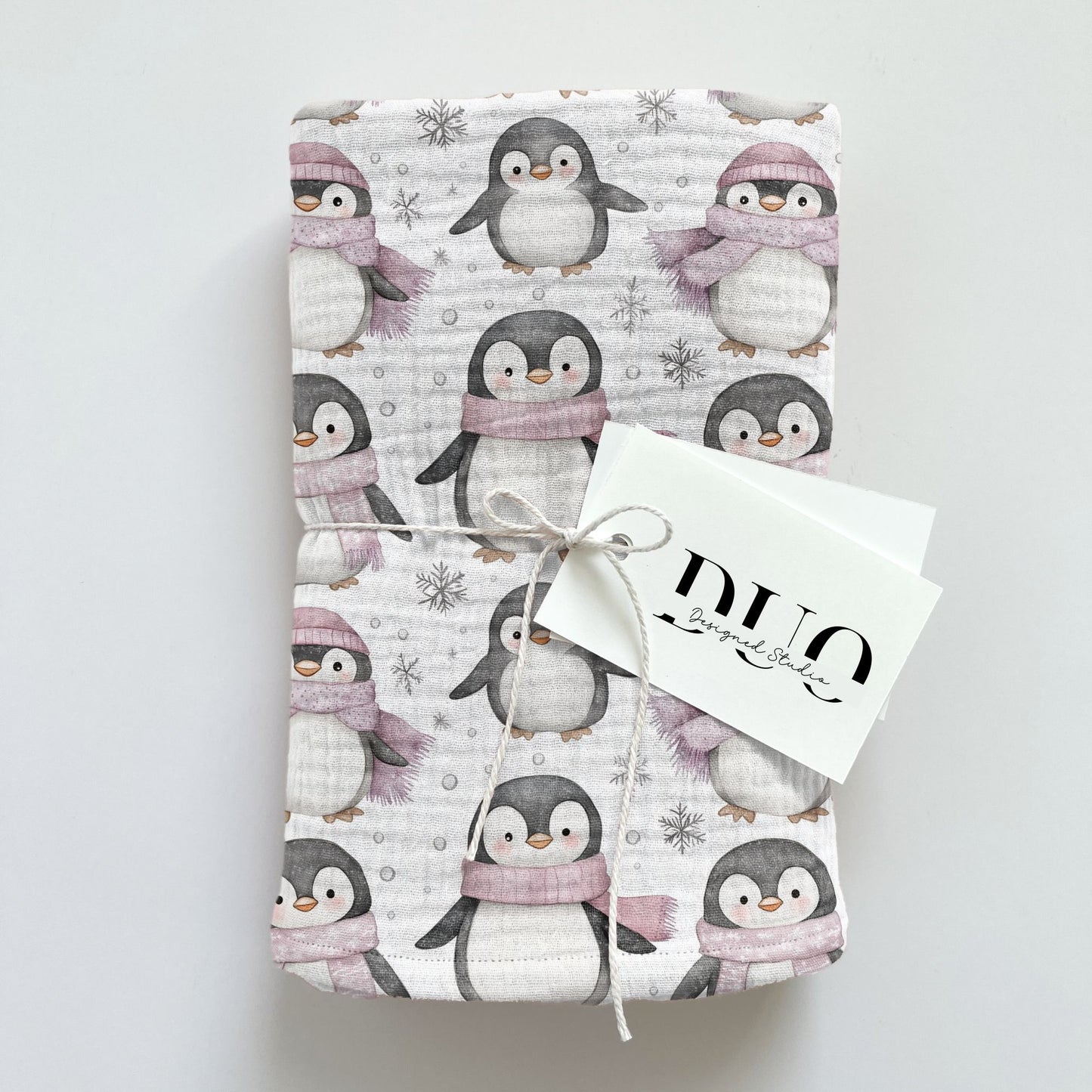 Cute Cosy Penguins Digital Seamless Pattern