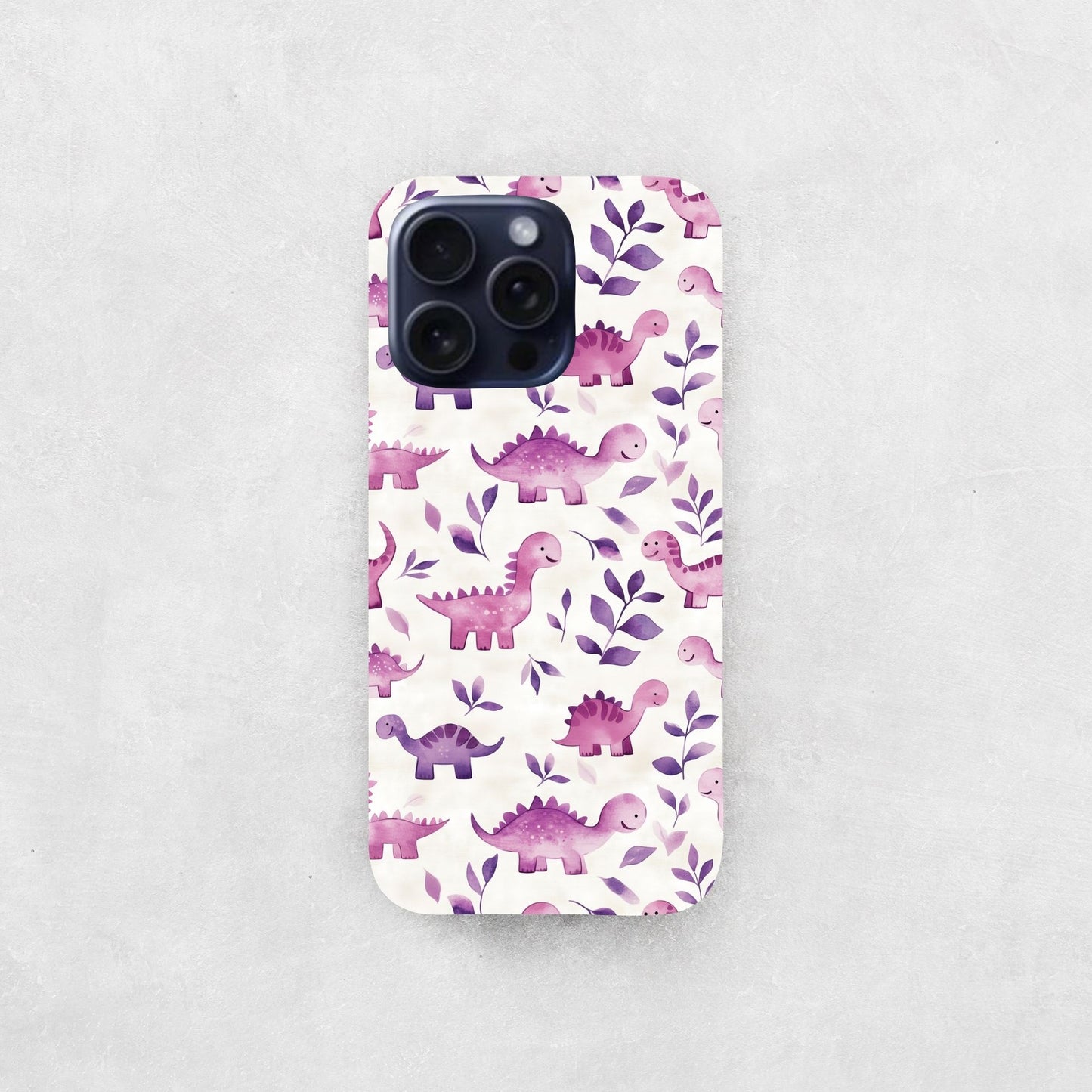 Pink Dinosaurs Digital Seamless Pattern