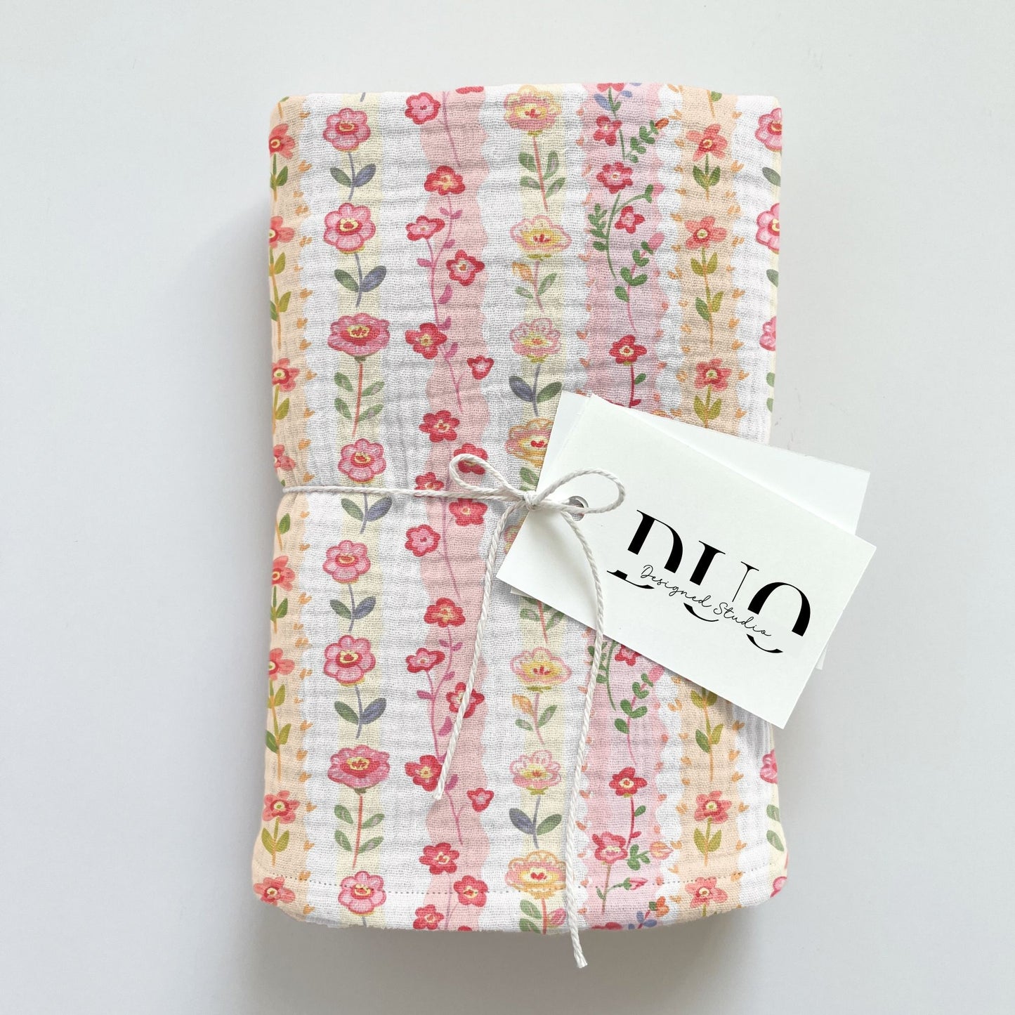 Pink Doodle Daisy Stripe Digital Seamless Pattern