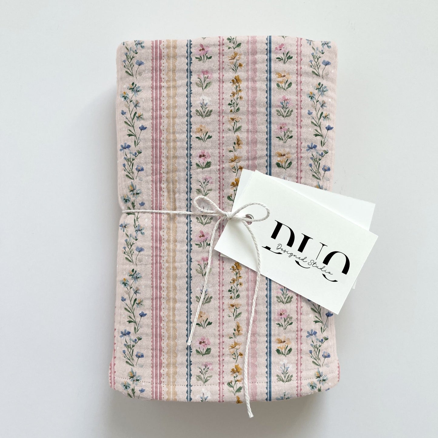 Pink Floral Stripes Digital Seamless Pattern