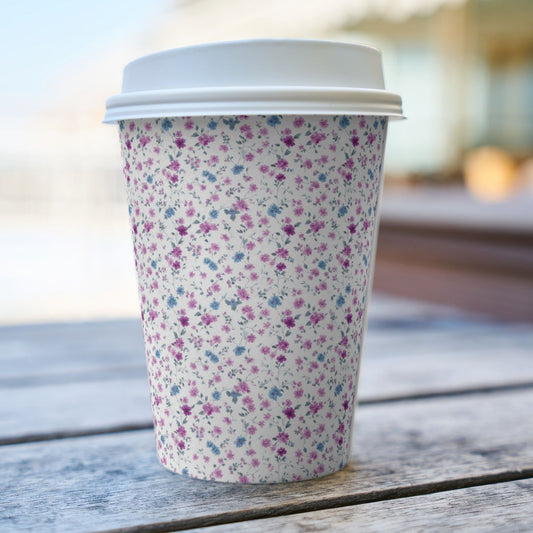 Pink Purple Ditsy Floral Digital Seamless Pattern