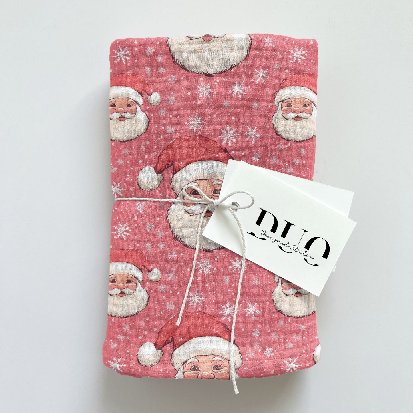 Pink Santas Digital Seamless Pattern