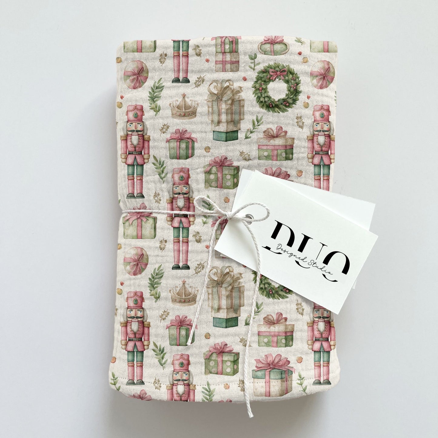 Pink Vintage Christmas Nutcracker Digital Seamless Pattern