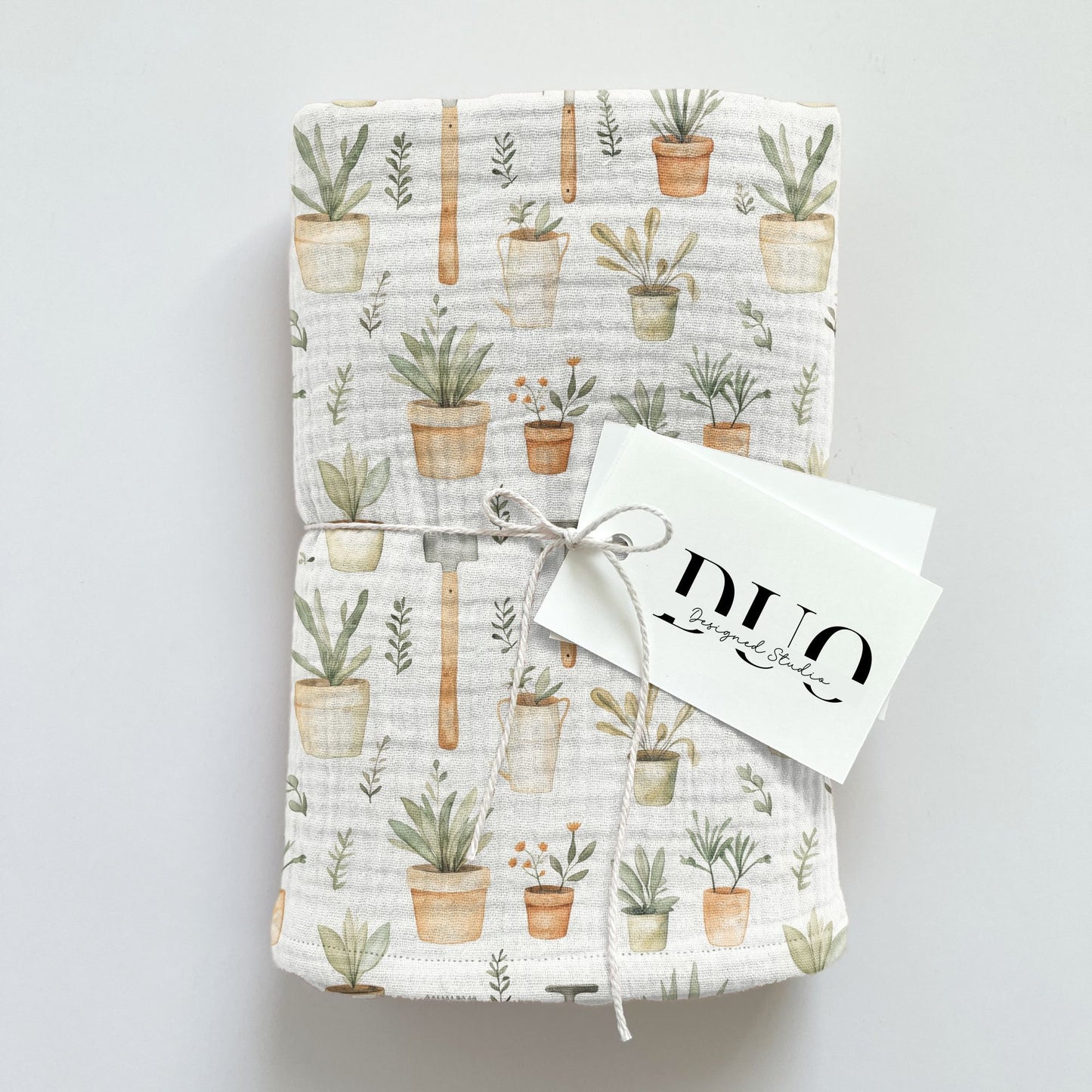 Potted Plants Digital Seamless Pattern