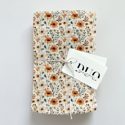 Preppy Autumn Floral Digital Seamless Pattern