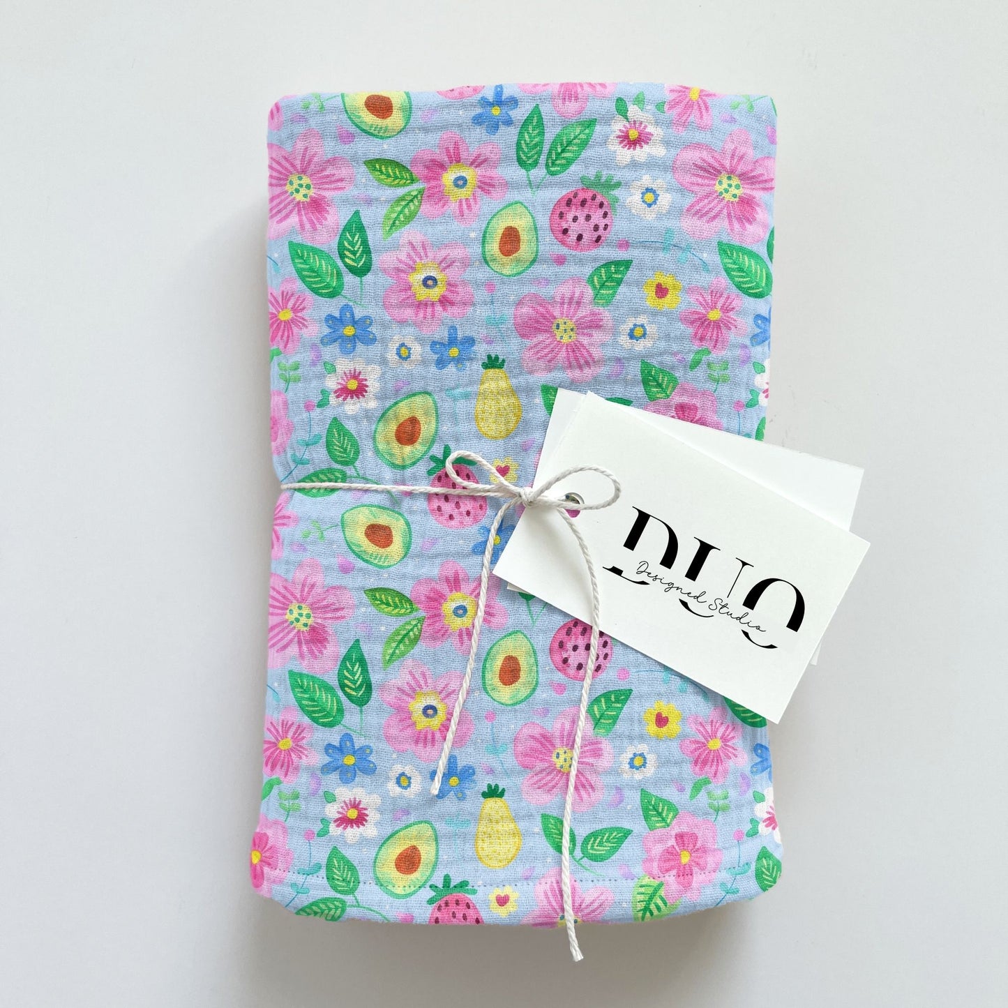 Preppy Blue Fruit Digital Seamless Pattern