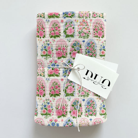 Pretty Floral Trellis Digital Seamless Pattern