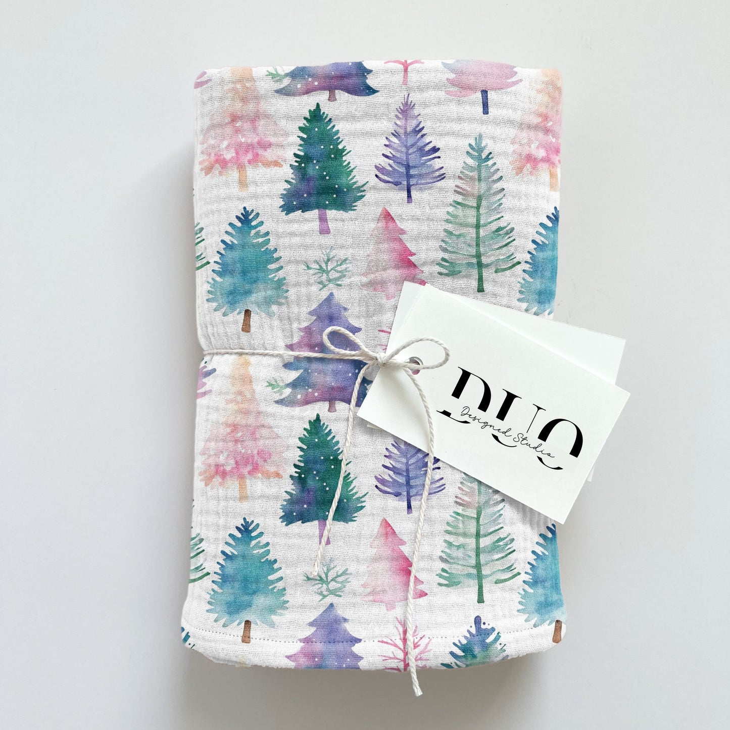 Pastel Christmas Trees Digital Seamless Pattern