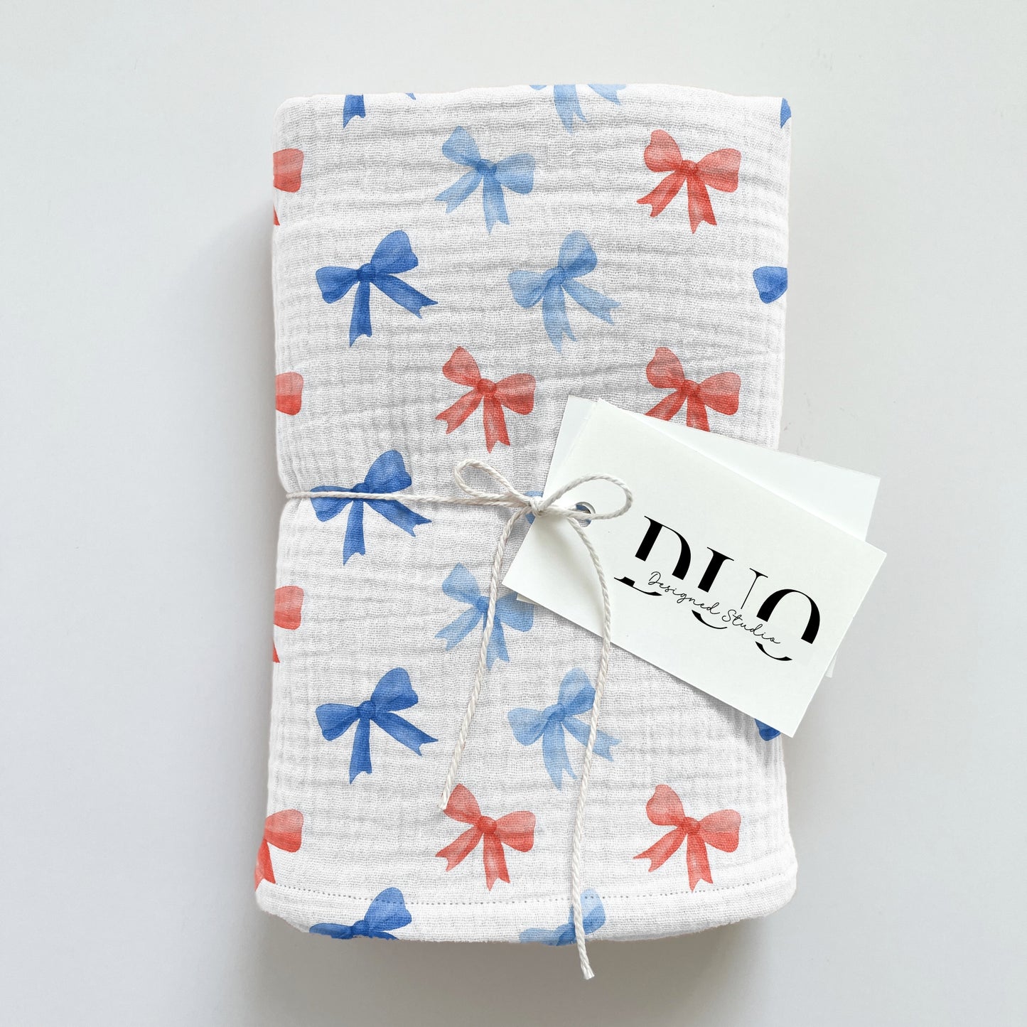 4th July Red & Blue Bows Digital Seamless Pattern